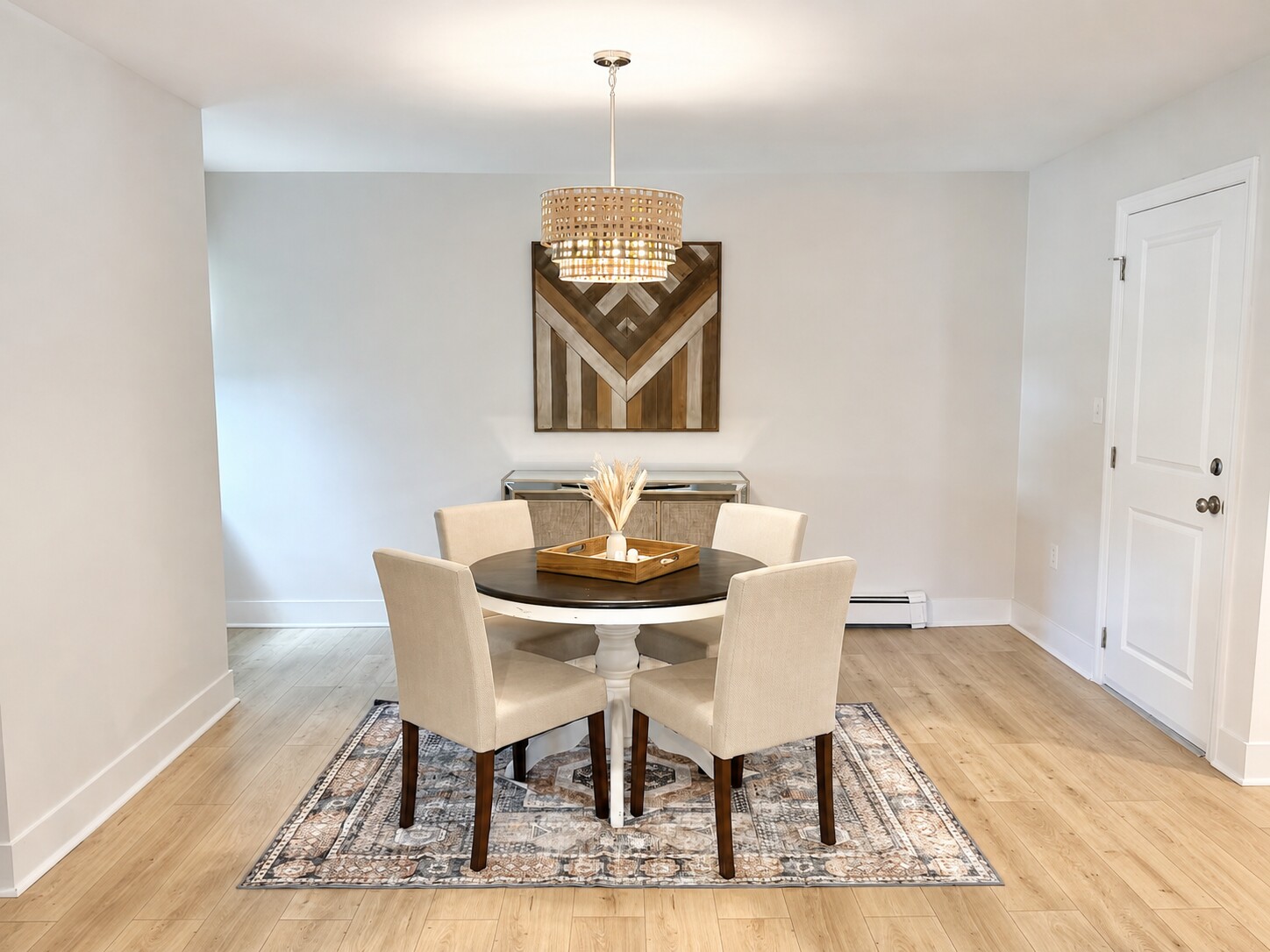 Dining table with seating for four